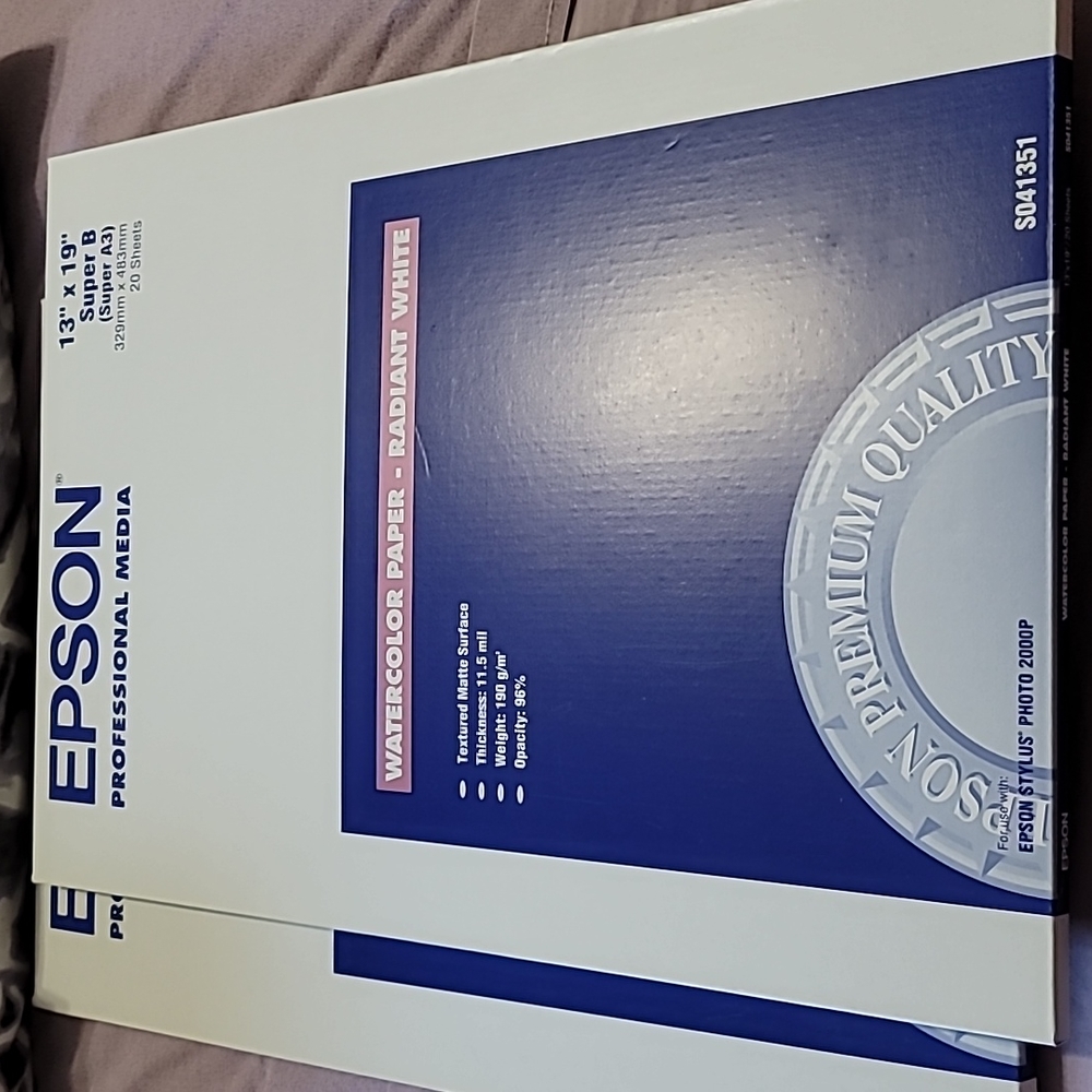 Epson Professional Media Watercolour Paper, radiant white